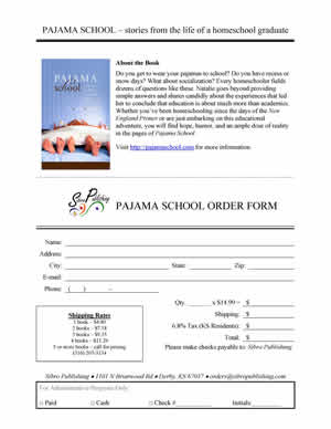 Pajama School Order Form